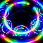 green blue and purple light
